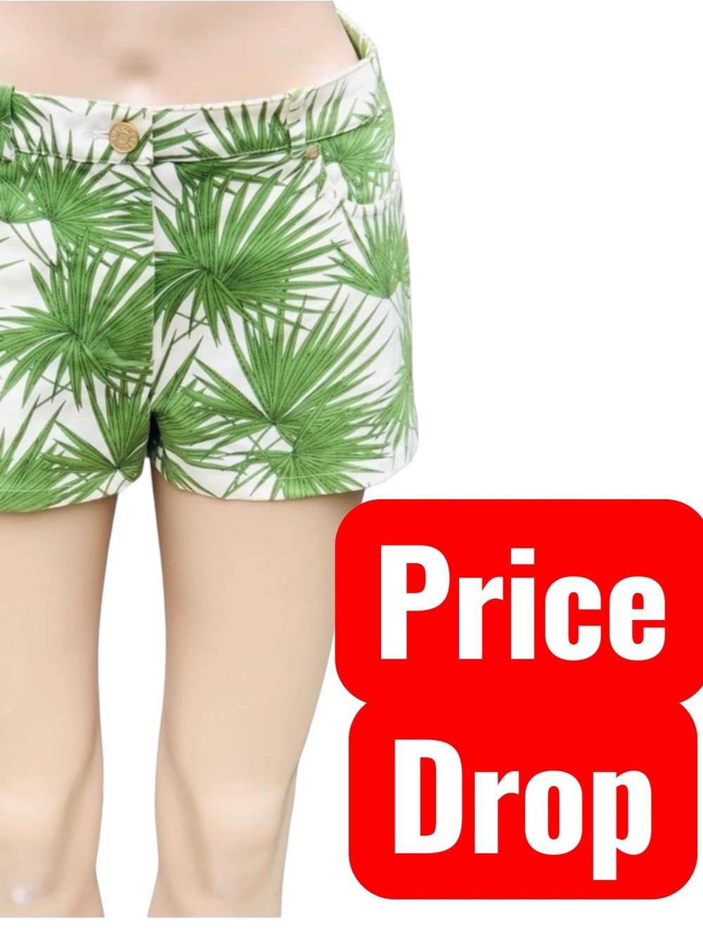 CELINE palm leaves shorts Sz S Resort and cruise wear.